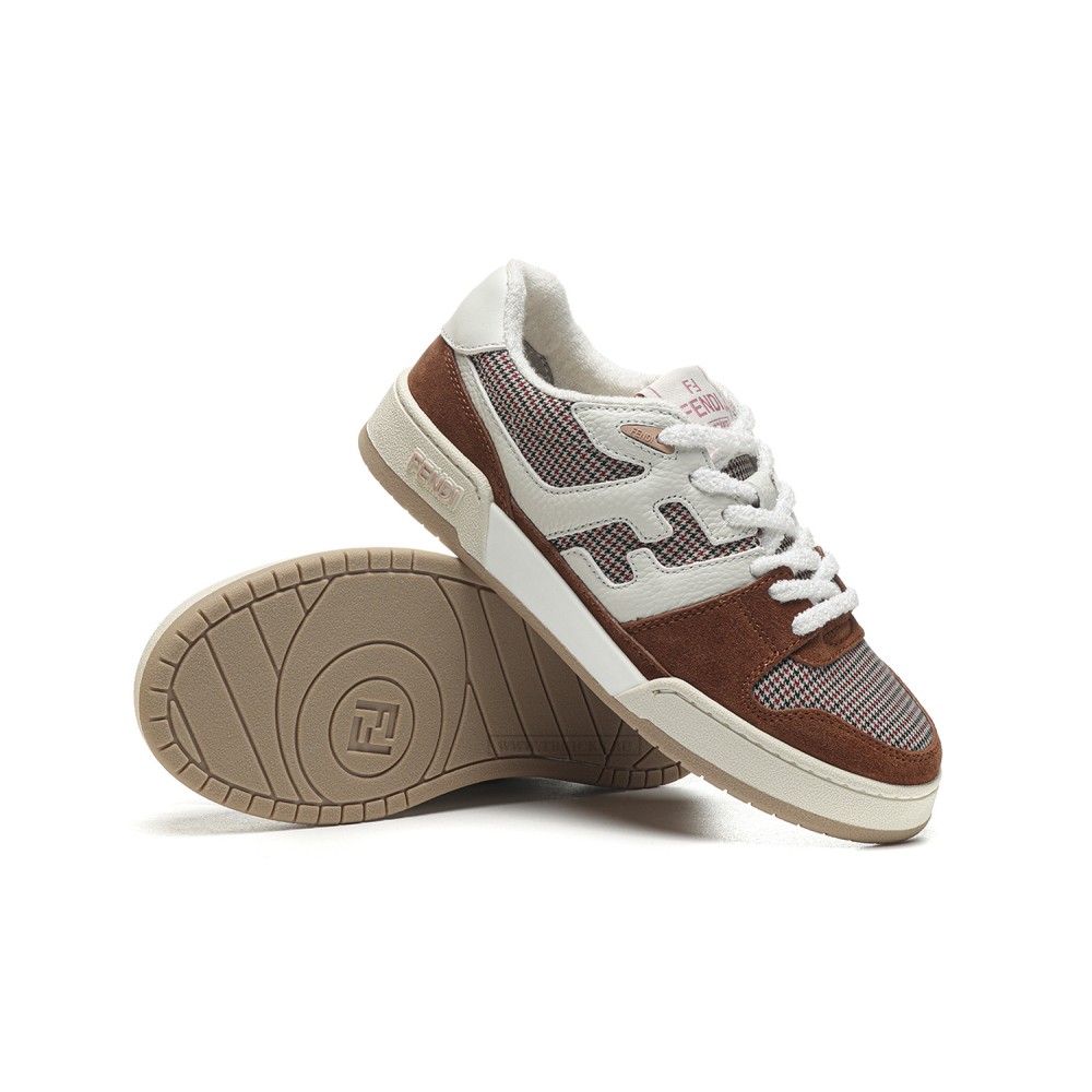 TBkicks Fend1 Match Sneakers White/Brown Suede