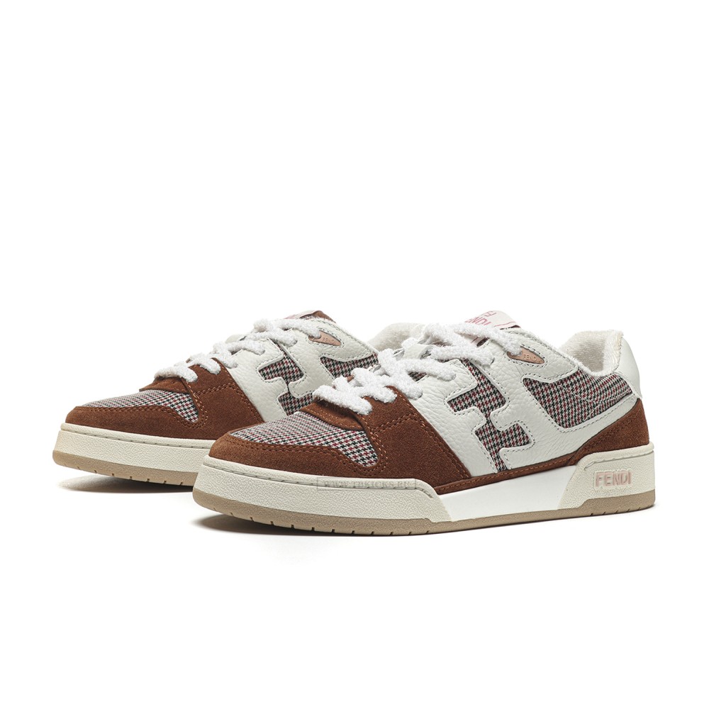 TBkicks Fend1 Match Sneakers White/Brown Suede