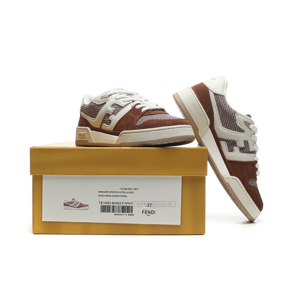 TBkicks Fend1 Match Sneakers White/Brown Suede