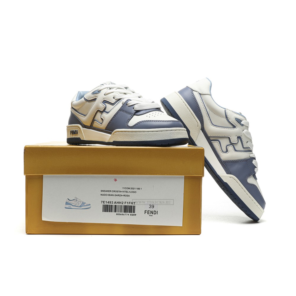 TBkicks Fend1 Match Sneakers White/ Light Blue Leather