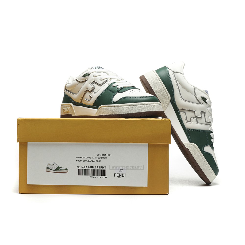 TBkicks Fend1 Match Sneakers White/Green Leather