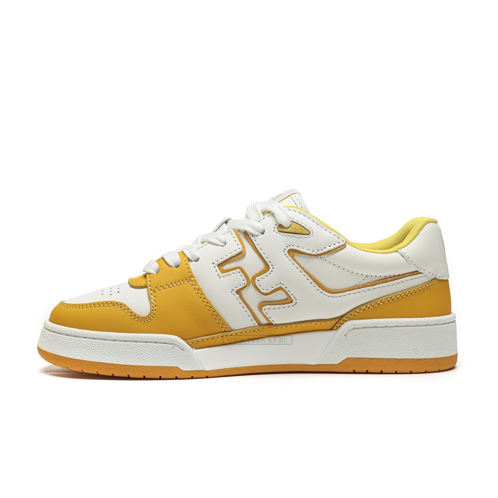 TBkicks Fend1 Match Sneakers White/Yellow Leather