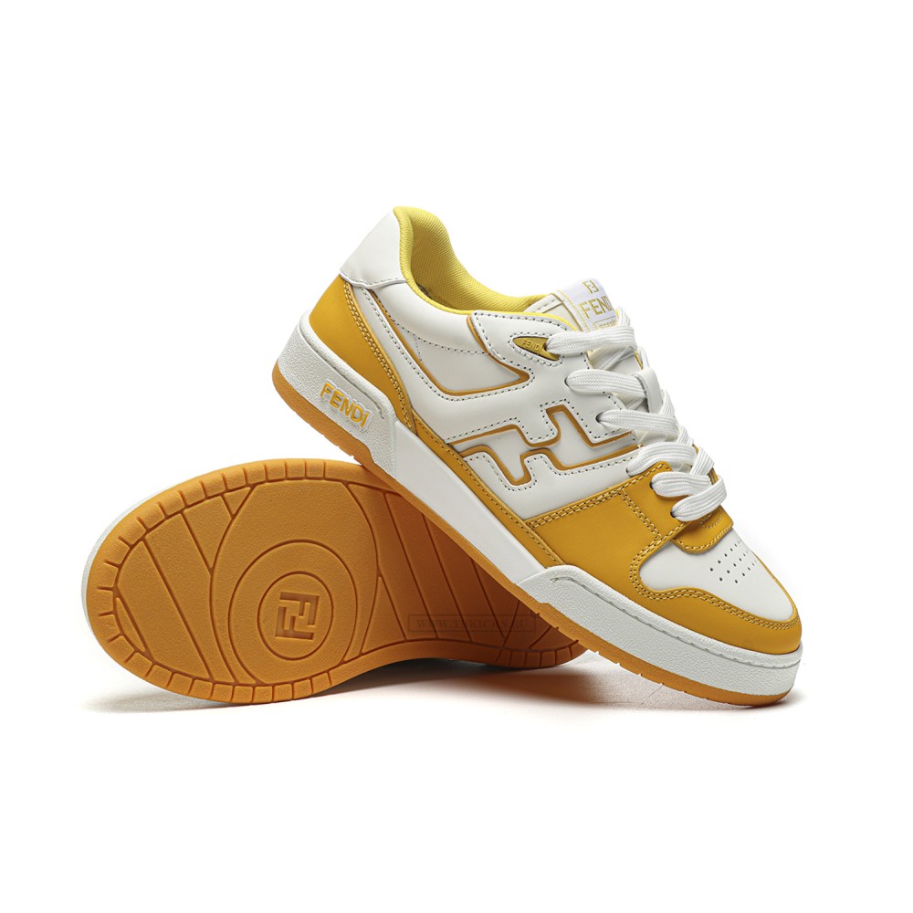 TBkicks Fend1 Match Sneakers White/Yellow Leather