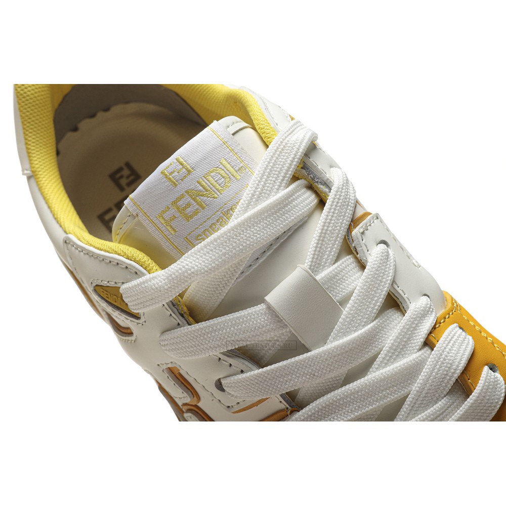TBkicks Fend1 Match Sneakers White/Yellow Leather