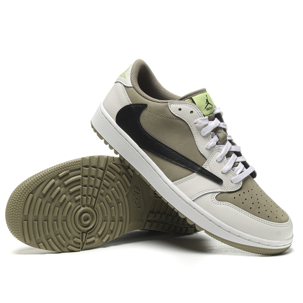 TBkicks Travis Scott Air Jordan 1 Retro Low Golf Travis Scott Neutral Olive