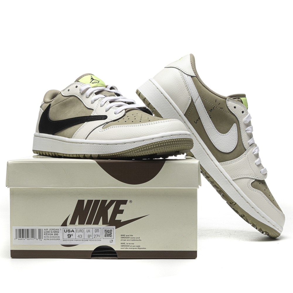 TBkicks Travis Scott Air Jordan 1 Retro Low Golf Travis Scott Neutral Olive