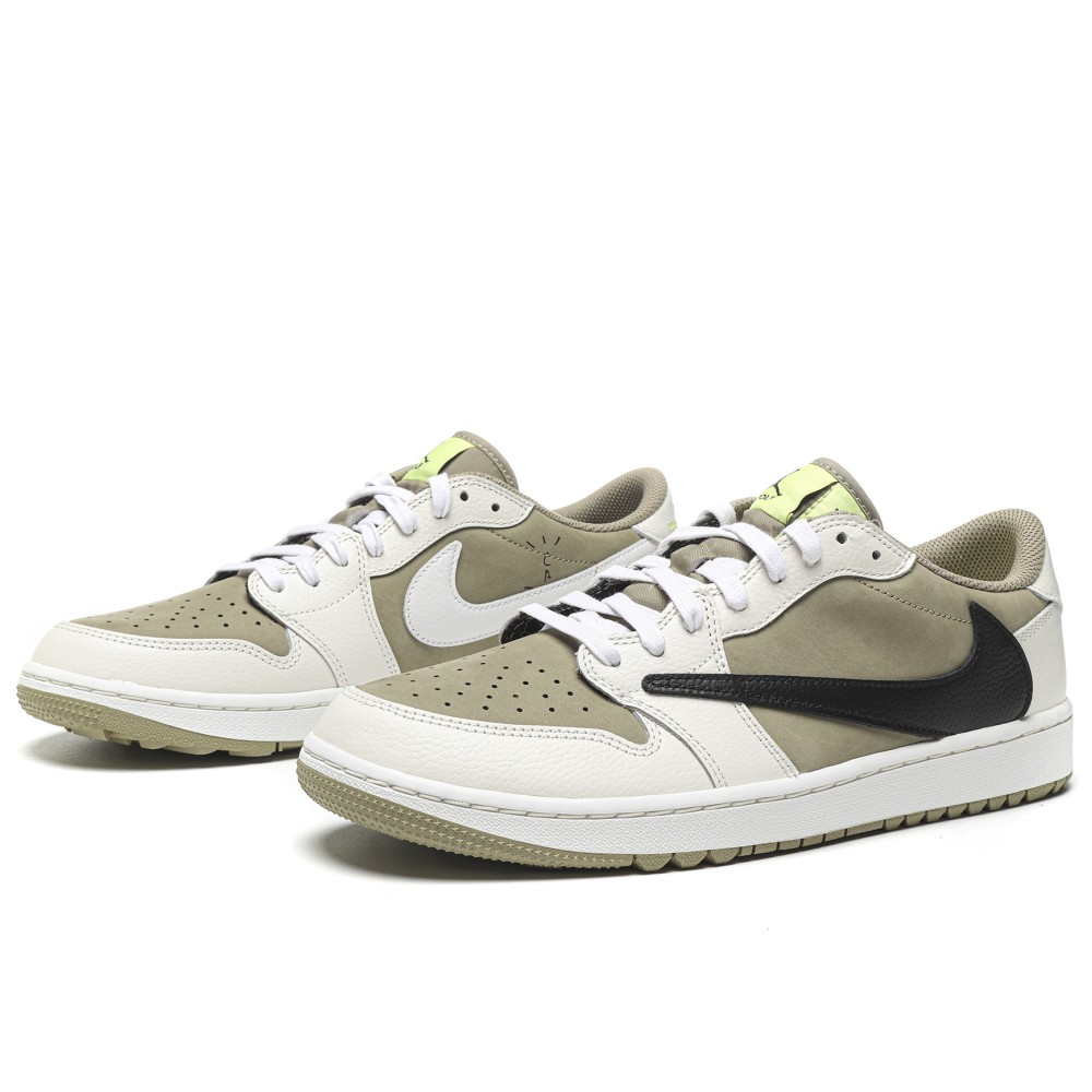 TBkicks Travis Scott Air Jordan 1 Retro Low Golf Travis Scott Neutral Olive