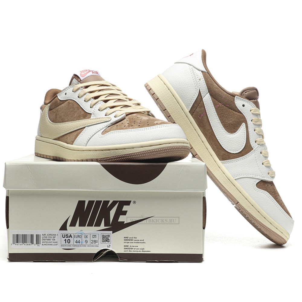 TBkicks Travis Scott Air Jordan 1 Low OG SP Light Khaki