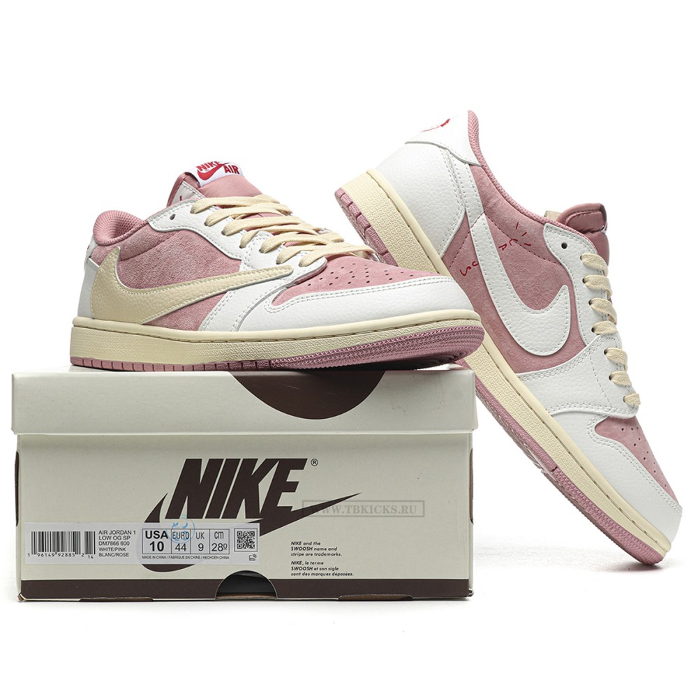 TBkicks Travis Scott Air Jordan 1 Low OG SP Sail Shy Pink