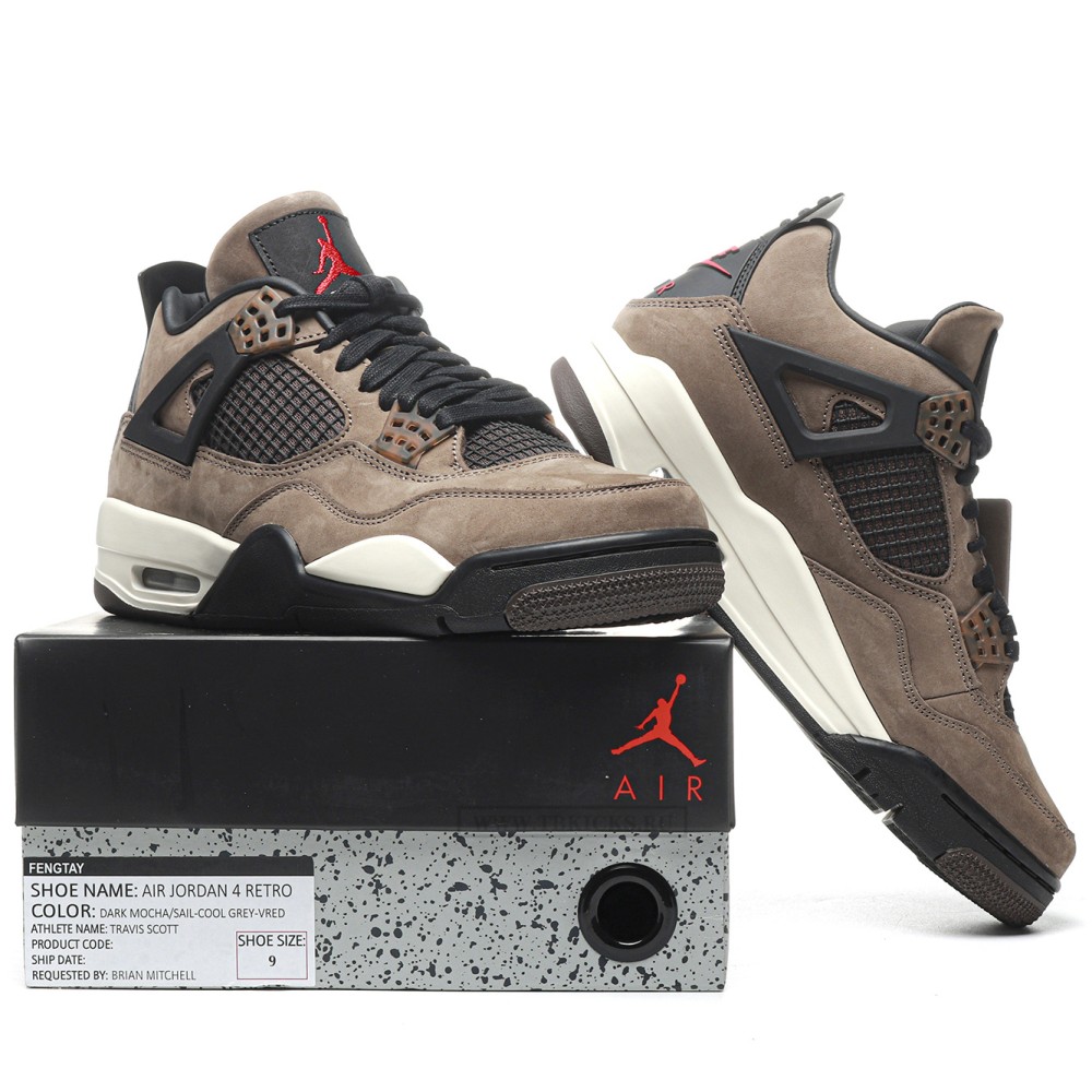 TBkicks Air Jordan 4 Retro Travis Scott Olive