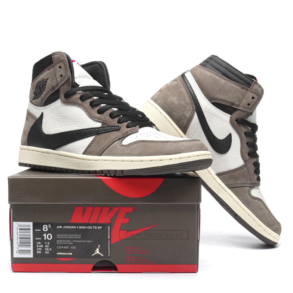 TBkicks Travis Scott Air Jordan 1 High OG Mocha