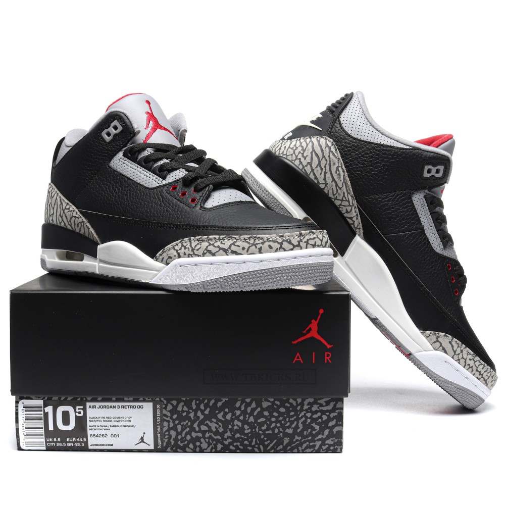TBkicks Air Jordan 3 Retro Black Cement (2018)