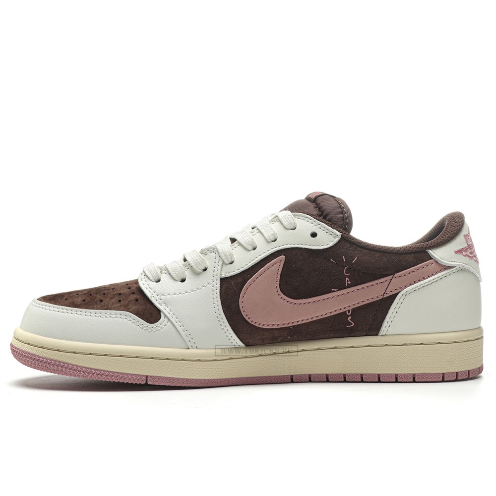 TBkicks Travis Scott Air Jordan 1 Low OG SP “Dark Pony/Pink Oxford”