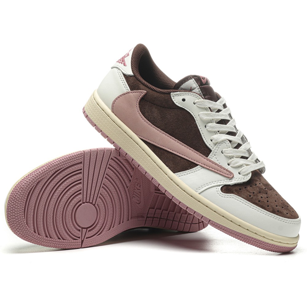 TBkicks Travis Scott Air Jordan 1 Low OG SP “Dark Pony/Pink Oxford”