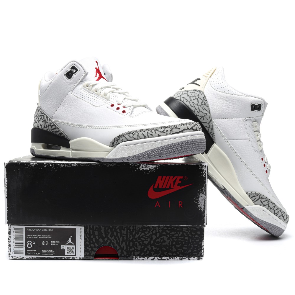TBkciks  Air Jordan 3 Retro White Cement Reimagined