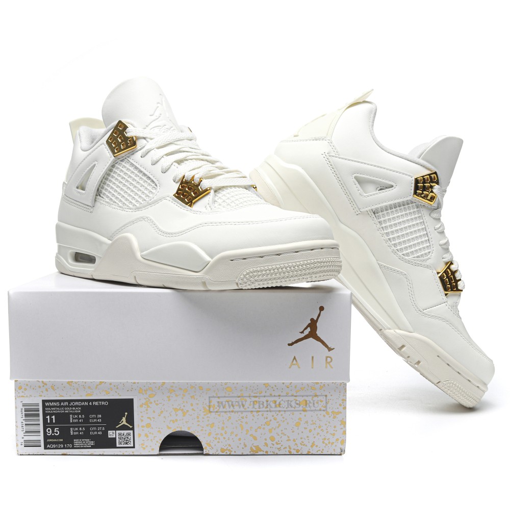 TBkicks Air Jordan 4 Metallic Gold