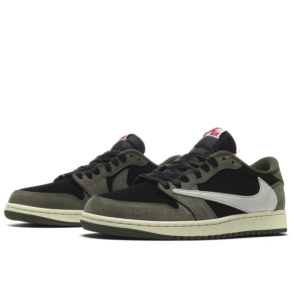 TBkicks Travis Scott Air Jordan 1 Low OG  Black Olive