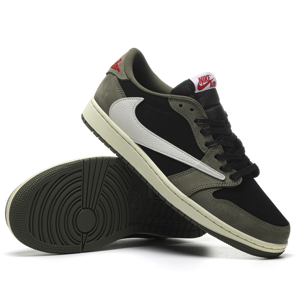 TBkicks Travis Scott Air Jordan 1 Low OG  Black Olive