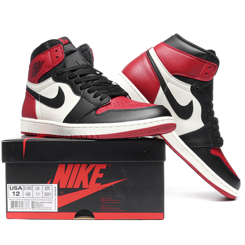 TBkicks Air Jordan 1 Bred Toe