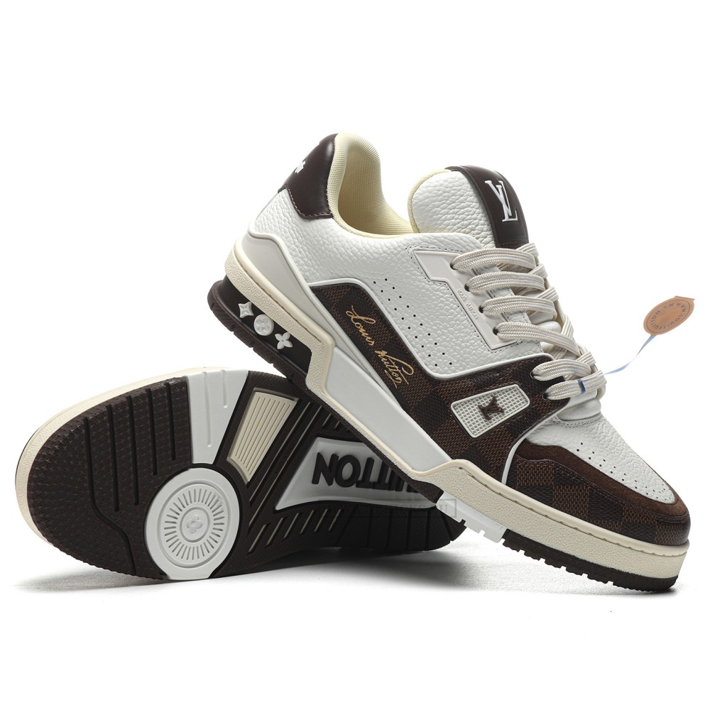 TBkicks L0*1S V*1TT0N Trainer White/Black/Brown