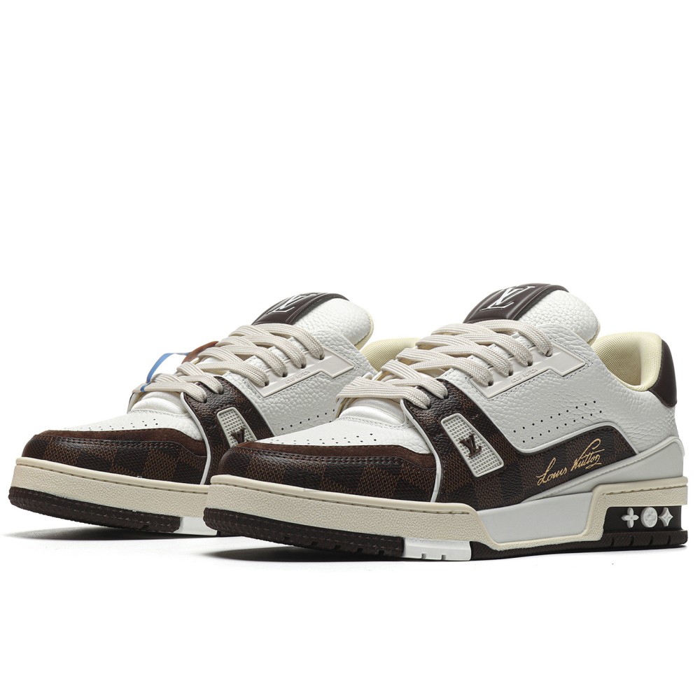 TBkicks L0*1S V*1TT0N Trainer White/Black/Brown