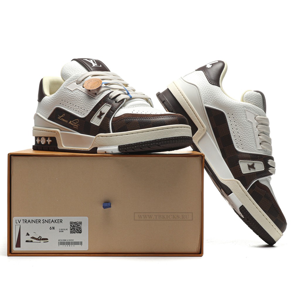 TBkicks L0*1S V*1TT0N Trainer White/Black/Brown