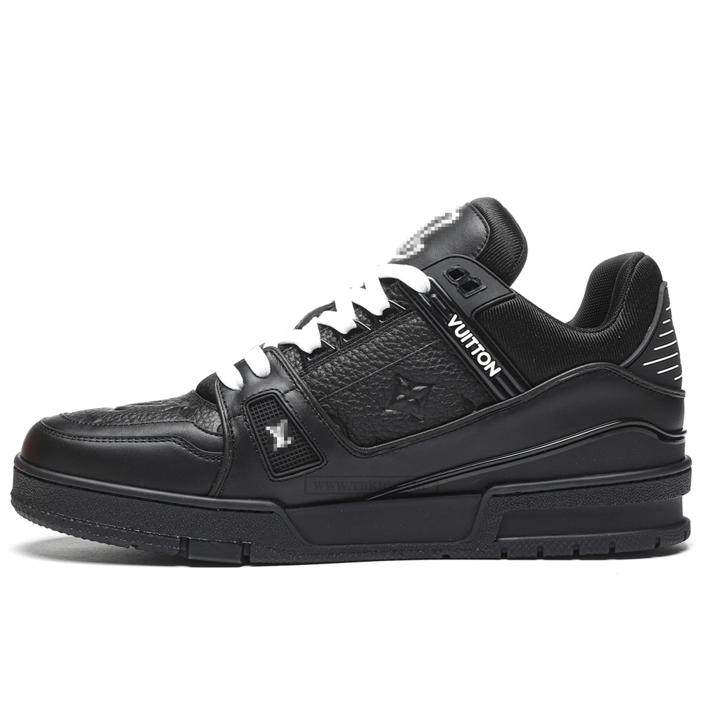 TBkicks L0*1S V*1TT0N Trainer Black Embossed Monogram