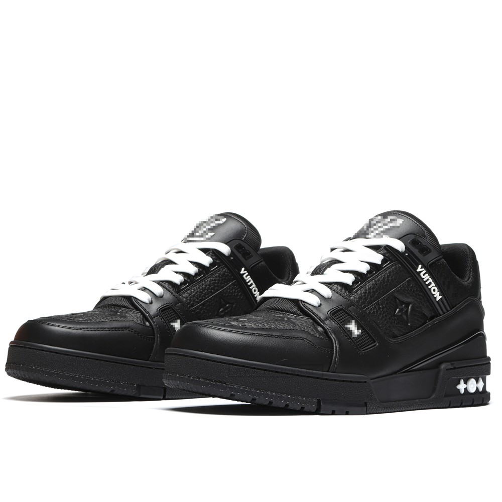 TBkicks L0*1S V*1TT0N Trainer Black Embossed Monogram