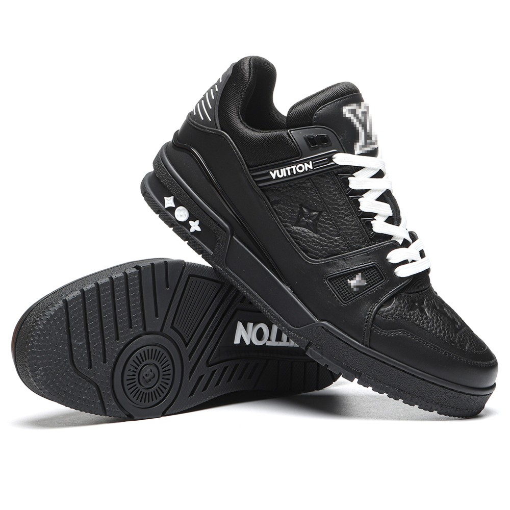 TBkicks L0*1S V*1TT0N Trainer Black Embossed Monogram