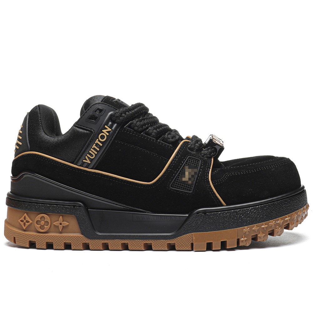 TBkicks L0*1S V*1TT0N Trainer Maxi Black Brown Suede