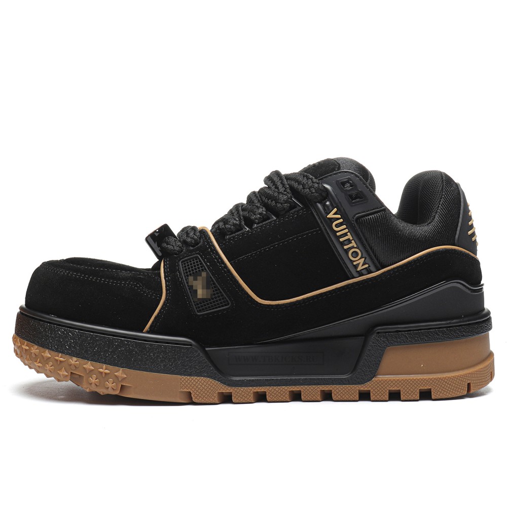TBkicks L0*1S V*1TT0N Trainer Maxi Black Brown Suede