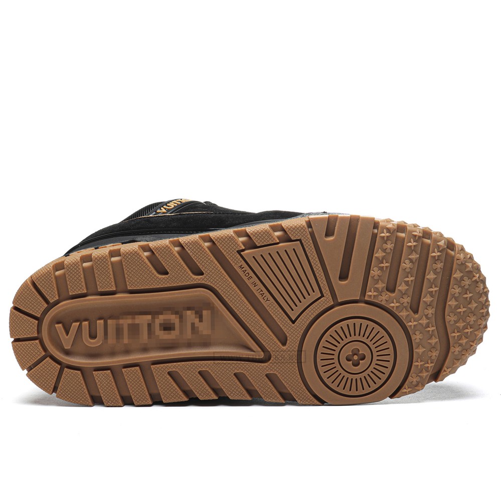 TBkicks L0*1S V*1TT0N Trainer Maxi Black Brown Suede