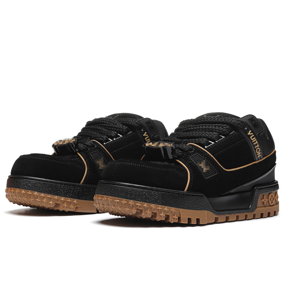 TBkicks L0*1S V*1TT0N Trainer Maxi Black Brown Suede