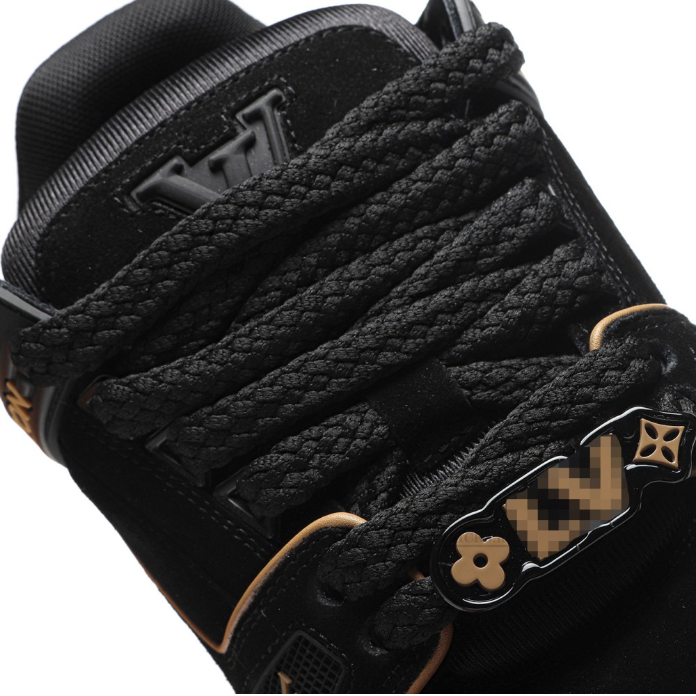 TBkicks L0*1S V*1TT0N Trainer Maxi Black Brown Suede