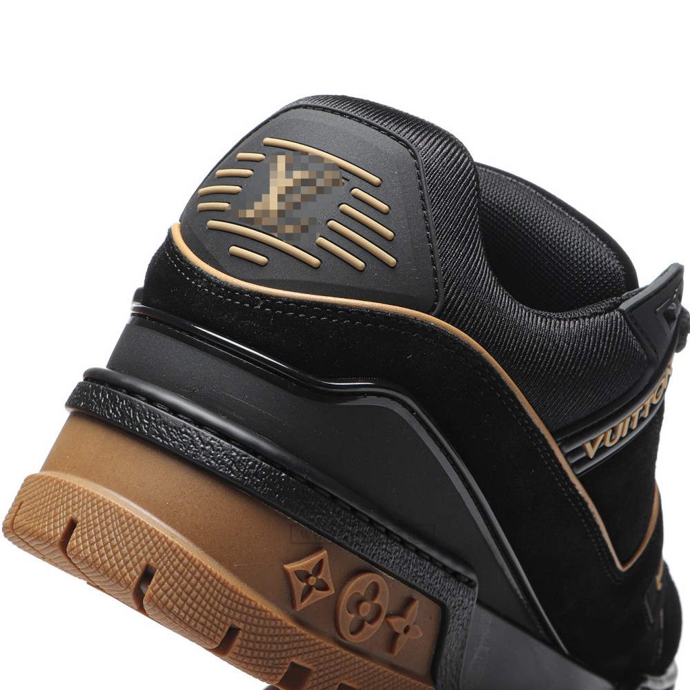 TBkicks L0*1S V*1TT0N Trainer Maxi Black Brown Suede