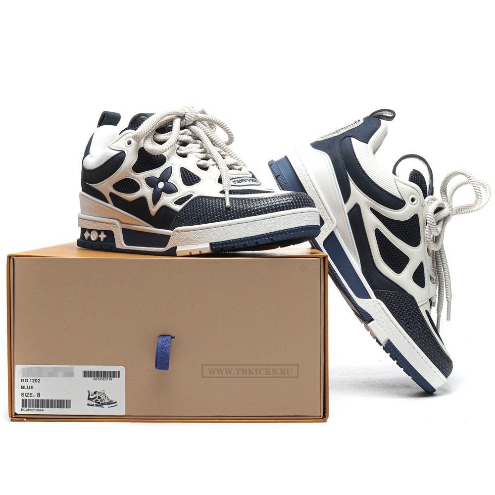 TBkicks L0*1S V*1TT0N Skate Sneaker Marine White
