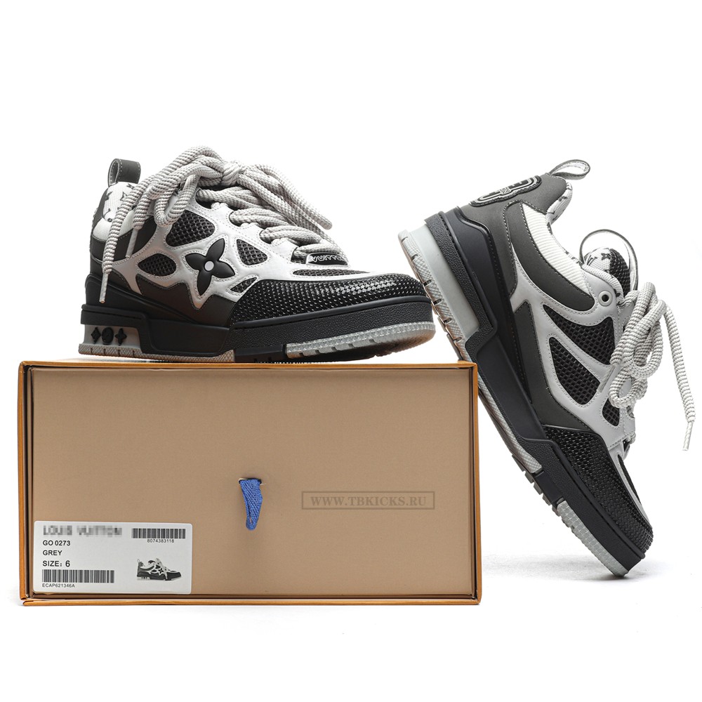 TBkicks L0*1S V*1TT0N Skate Sneaker Grey White