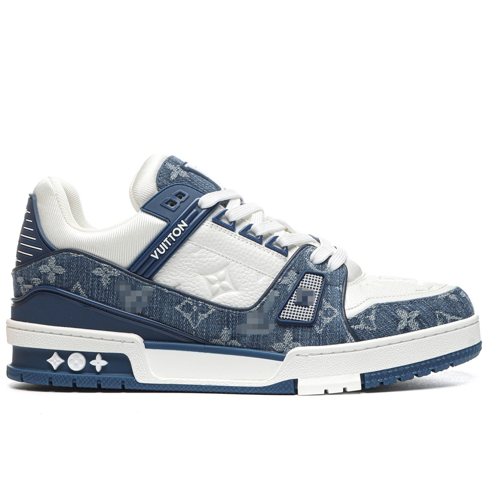 TBkicks L0*1S V*1TT0N Trainer Monogram Denim White Blue