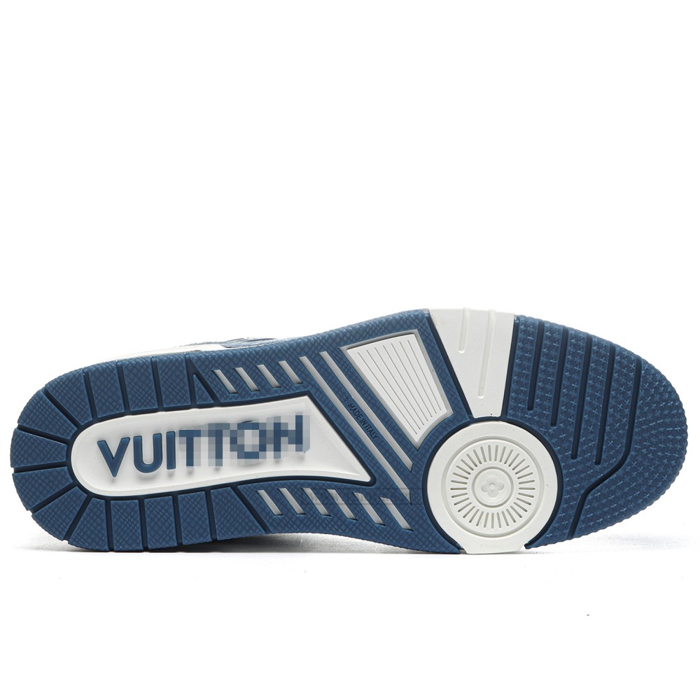 TBkicks L0*1S V*1TT0N Trainer Monogram Denim White Blue