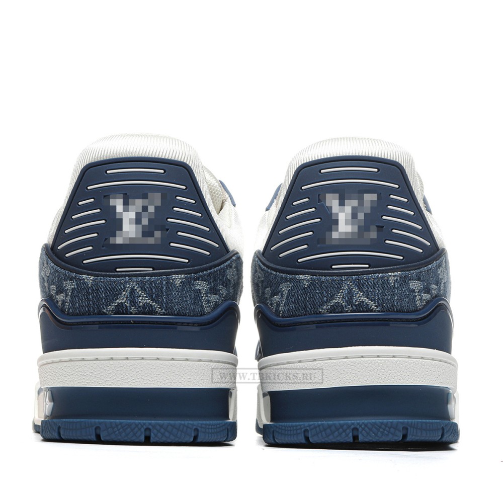 TBkicks L0*1S V*1TT0N Trainer Monogram Denim White Blue