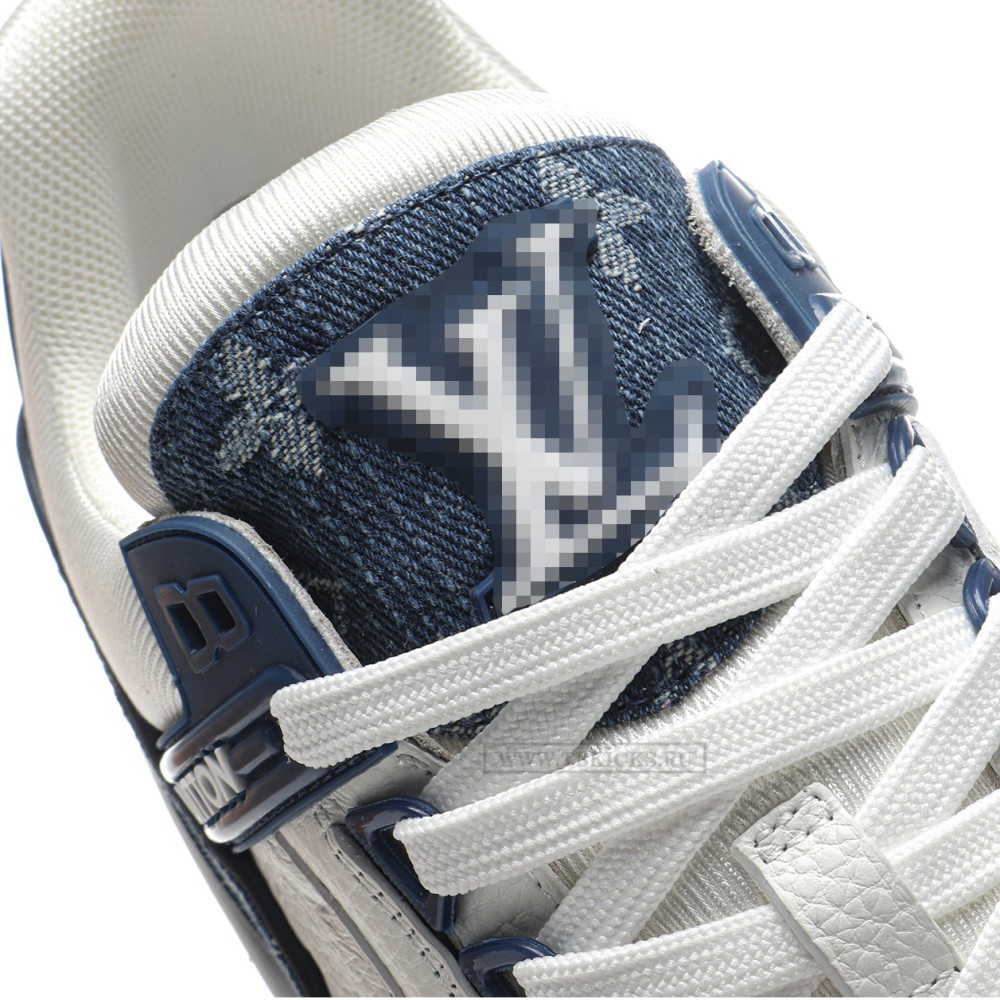 TBkicks L0*1S V*1TT0N Trainer Monogram Denim White Blue