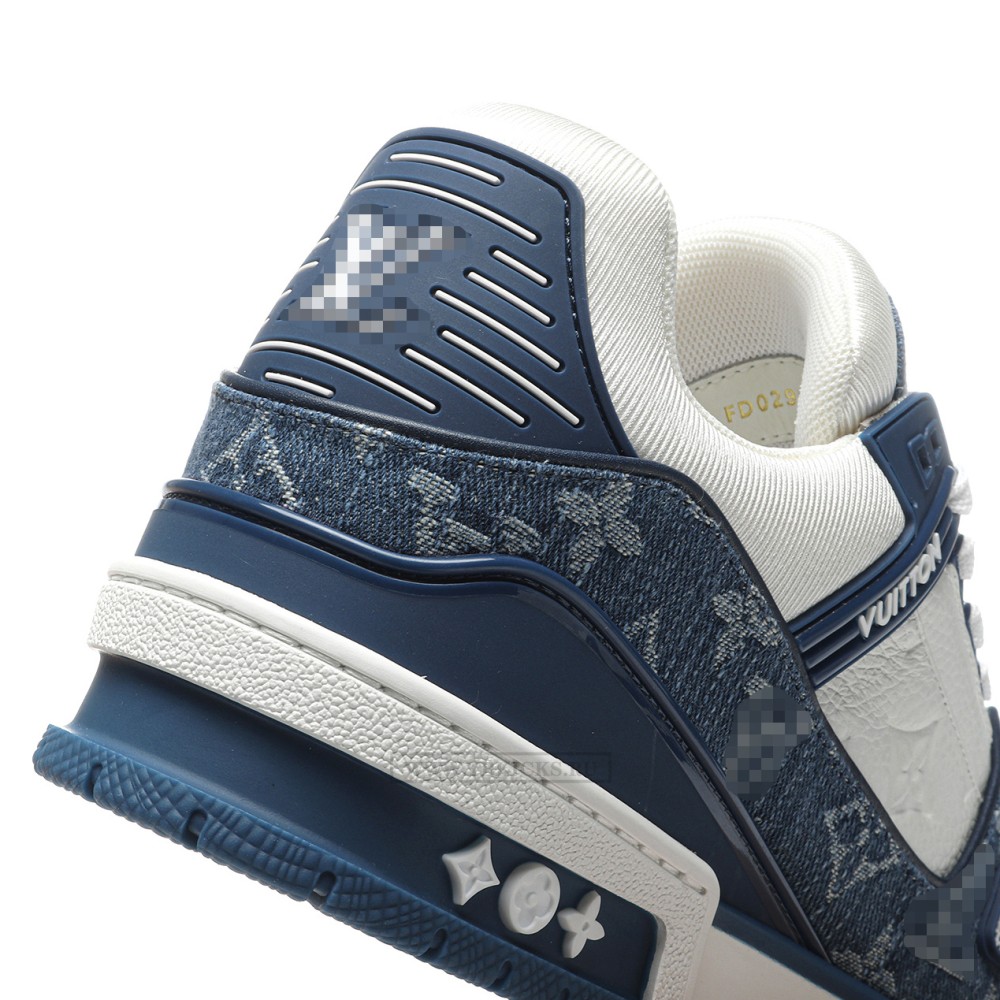 TBkicks L0*1S V*1TT0N Trainer Monogram Denim White Blue