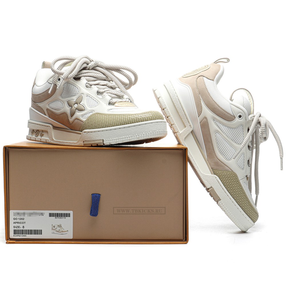 TBkicks L0*1S V*1TT0N Skate Sneaker Beige White