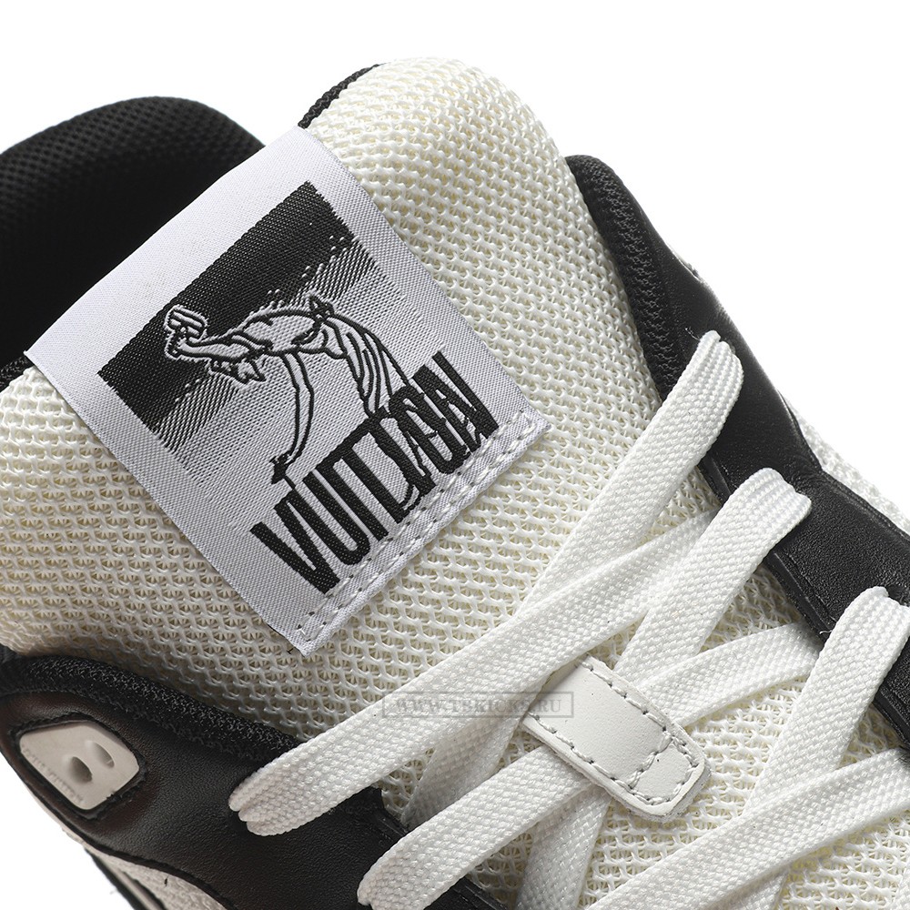 TBkicks L0*1S V*1TT0N Trainer Velcro Strap Monogram Denim Black White