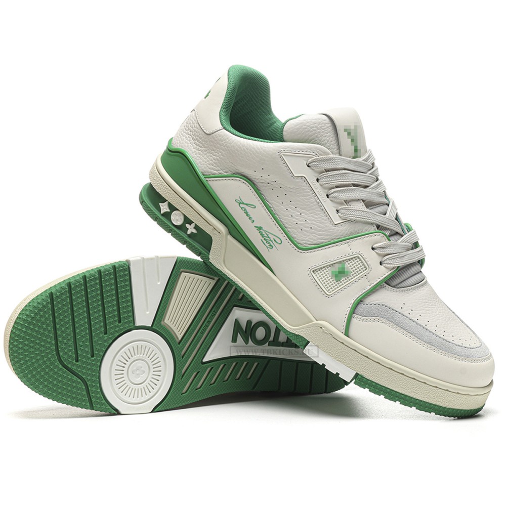 TBkicks L0*1S V*1TT0N Trainer #54 Signature White Green