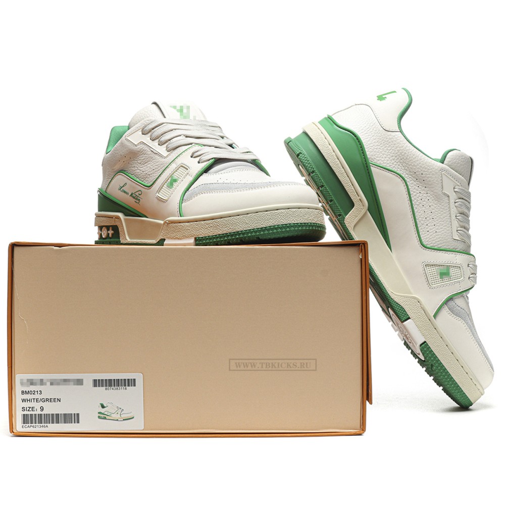 TBkicks L0*1S V*1TT0N Trainer #54 Signature White Green