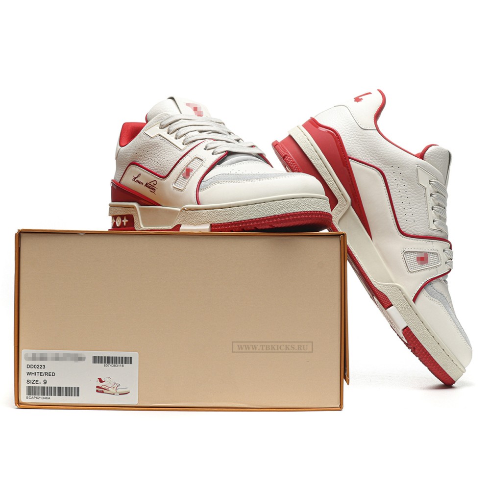 TBkicks L0*1S V*1TT0N Trainer #54 Signature White Red