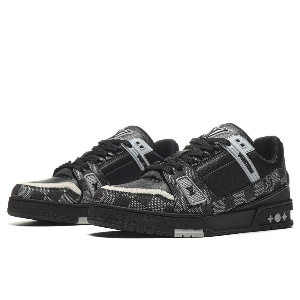 TBkicks L0*1S V*1TT0N Trainer Black Damier