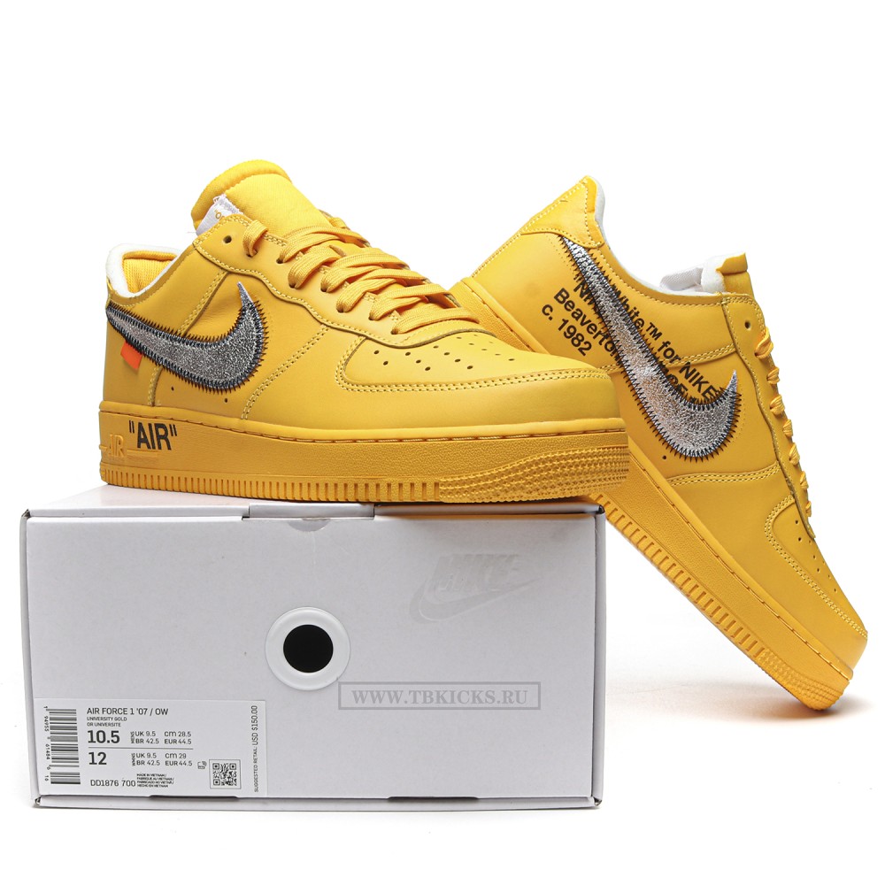 TBkicks Nike Air Force 1 Low Off-White ICA University Gold