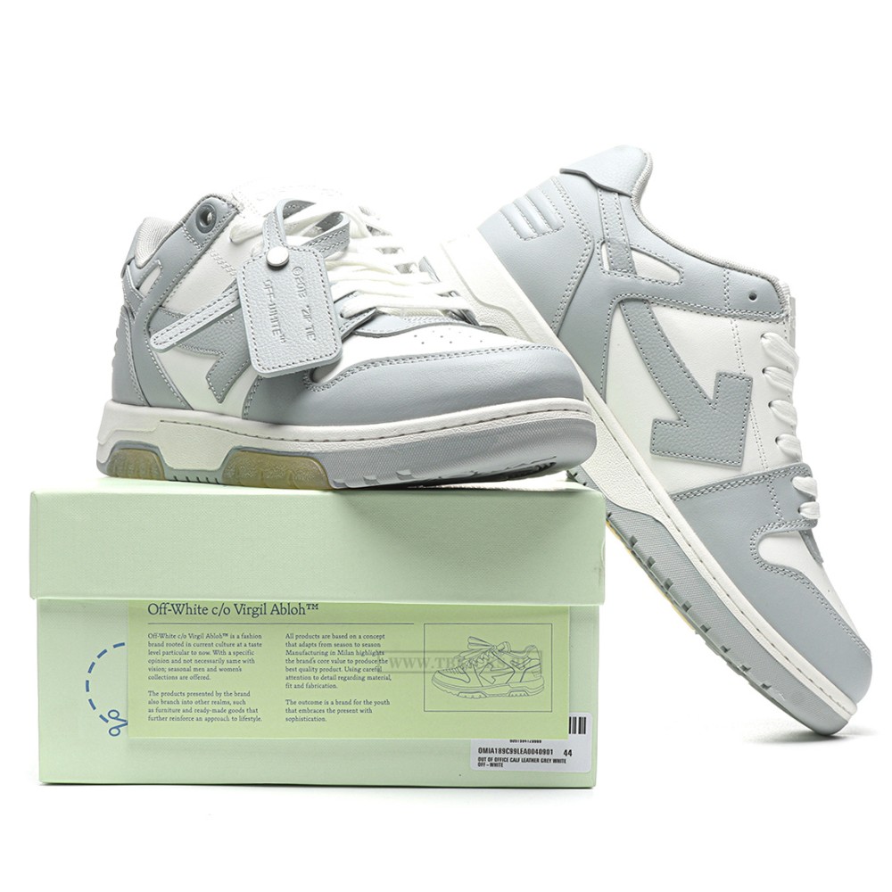 TBkicks OFF-WHITE Out Of Office "OOO" Low Tops Grey White